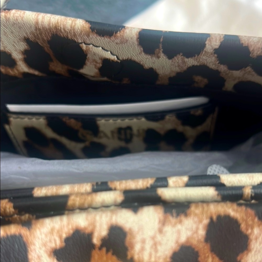 Ganni Bou Brown Leopard Print Bag - Picture 7 of 11